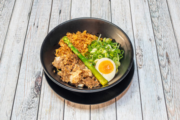 Delicious plate of Japanese ramen