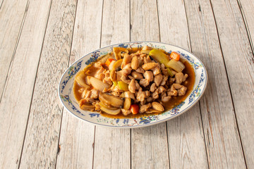 Chinese rice with almonds