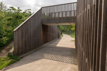 an wooden bridge
