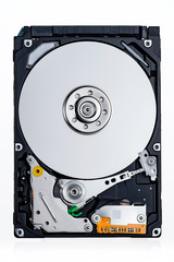 inside of hard disk hdd isolate