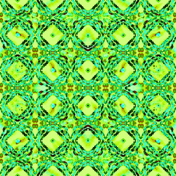 Geometric Tribal Texture. Teal, Green, Mint 