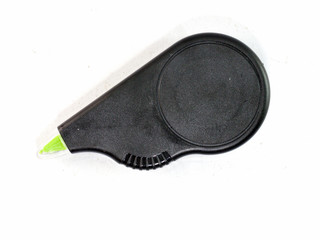 Tape delete the wrong word on a white background.