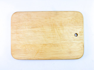 Wood side on white background