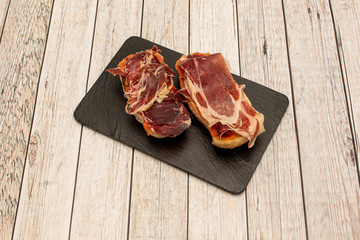 Spanish Iberian ham toast