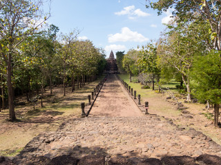 Fototapeta na wymiar Phanom Rung Historical Park,is Castle Rock old Architecture about a thousand years ago at Buriram Province,Thailand