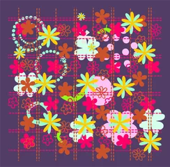 Foto op Canvas ethnic pattern print and embroidery graphic design vector art © a1vector