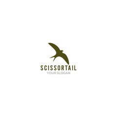 Simple Scissortail Logo Design Vector