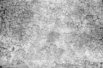 Obraz premium black and white cracked cement background