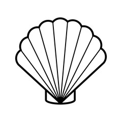 clam shellfish icon vector