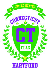 connecticut print and embroidery graphic design vector art