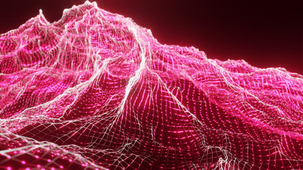 Abstract water colorful waves 3D rendering, 3D illustraion background.