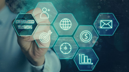 Word writing text Customized Training. Business photo showcasing Designed to Meet Special Requirements of Employers