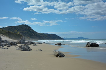 Sandy beach Mangawhai Heads, New Zealand