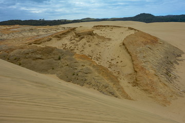 Eroded rock in Giant Sand Dunes, New Zealand