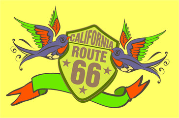 Tattoo birds graphic design vector art