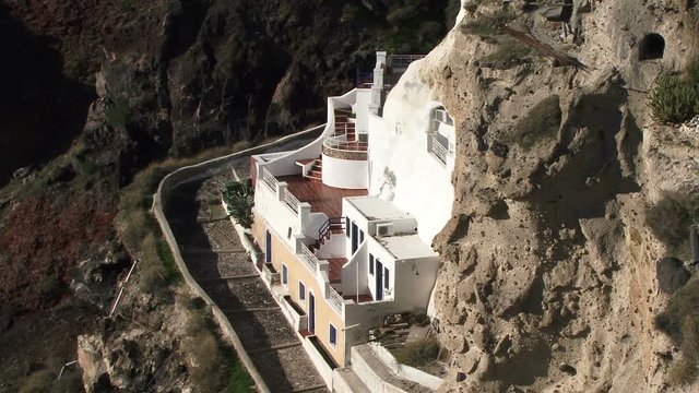 Santorini Greece Islands with blue sky 