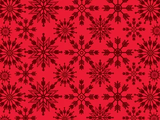 Foto op Canvas Christmas seamless pattern with snowflakes. Vector holiday texture © vijay0401
