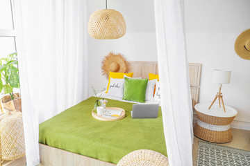 Interior of beautiful modern bedroom © Pixel-Shot