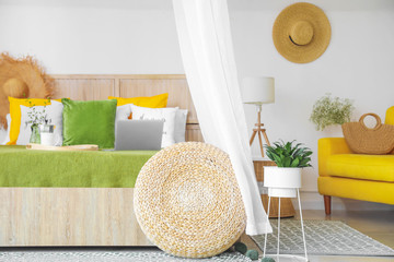 Interior of beautiful modern bedroom © Pixel-Shot