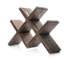 Stand for wine bottles on white background