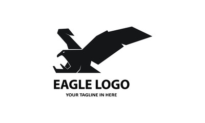 silhouette A simple eagle, suitable for business symbols or logos