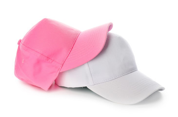 Blank caps on white background