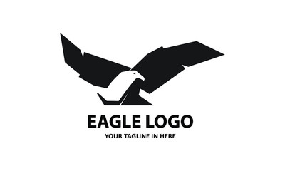 silhouette A simple eagle, suitable for business symbols or logos