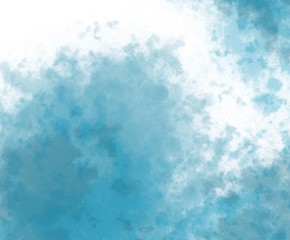 Blue watercolor background.Blue background.Digital painting.