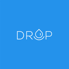 Minimal logotype drop logo symbol design
