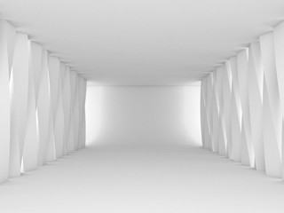 Abstract empty corridor perspective, 3 d