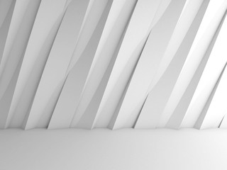 Abstract white interior background, 3d decor