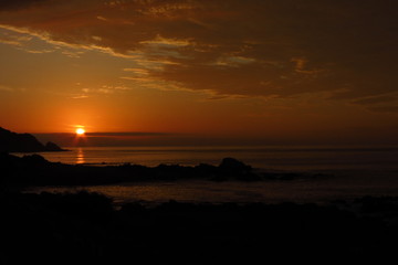 atardecer en el mar