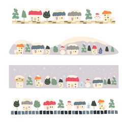 Obraz premium 街並み 冬 ライン