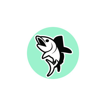 fun fish vector graphic illustration for fishing t shirt or animal marine life icon design or clip art inspiration
