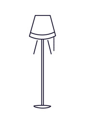 decorative floor lamp, line style icon