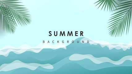 Fototapeta na wymiar Summer background with summer. Vector illustration