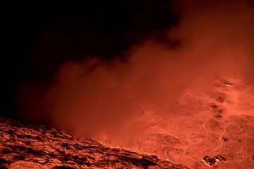 Copper smelting at a metallurgical plant