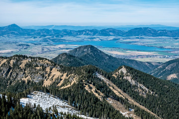 Liptovska Mara dam from Krakova Hola peak, Low Tatras, Slovakia © vrabelpeter1