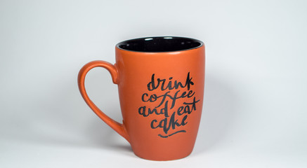 Dark Orange Ceramic coffee mug