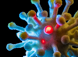 symbolic virus closeup