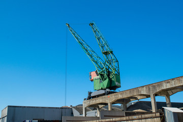 Crane at the docks in The Hague. 