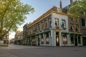 Cafe Kobus Kuch on the Beestenmarkt in Delft during Corona.