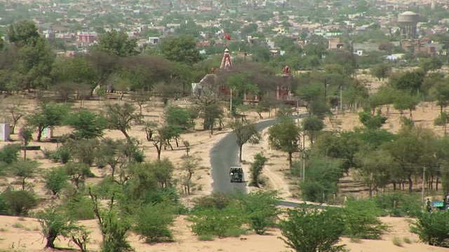 Desert city views, Near Bikaner, Rajasthan, India