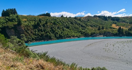 Fototapeta na wymiar The Rakaia River Near Methven South Island NZ