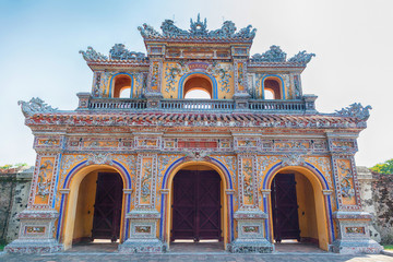 Fototapeta na wymiar Entrance of Citadel, Hue, Vietnam. Unesco World Heritage Site.