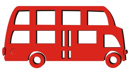 bus passenger, red and black vector icon © janista