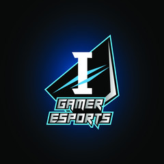 Letter I Game Logo Esport Gaming