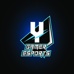 Letter Y Game Logo Esport Gaming