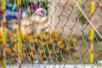 the blurry background of net 