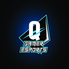 Letter Q Game Logo Esport Gaming